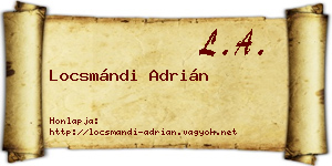 Locsmándi Adrián névjegykártya