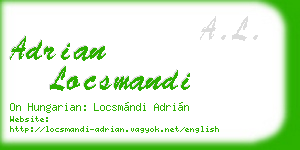 adrian locsmandi business card