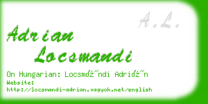 adrian locsmandi business card